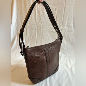 Coach Brown Pebbled Leather Shoulder Bag